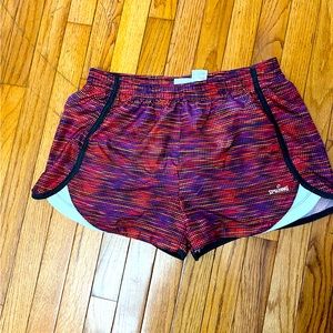 SPALDING WOMEN SHORTS SIZE L Purple orange black